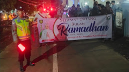 Polsek Krangkeng Gelar Pengamanan Pawai Obor Menyambut Bulan Suci Ramadhan