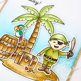 Sunny Studio Stamps: Pirate Pals Boy Themed Birthday Card by Lexa Levana