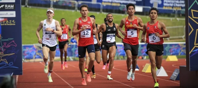 Prova de laser run da semifinal do Pentatlo Moderno