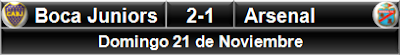 Boca Juniors 2-1 Arsenal Sarandí