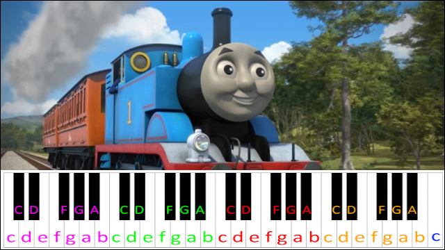 Thomas The Tank Engine Theme Piano / Keyboard Easy Letter Notes for Beginners