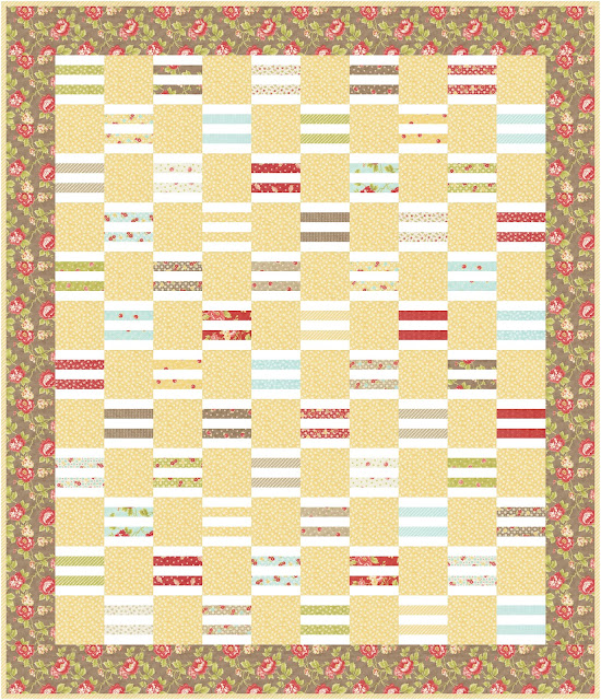 Sandalwood bonus quilt in Stitched by Fig Tree for Moda Fabrics