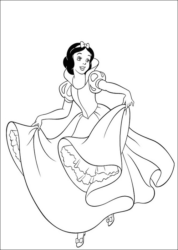 Snow White Coloring Pages From Disney Princess Cartoon