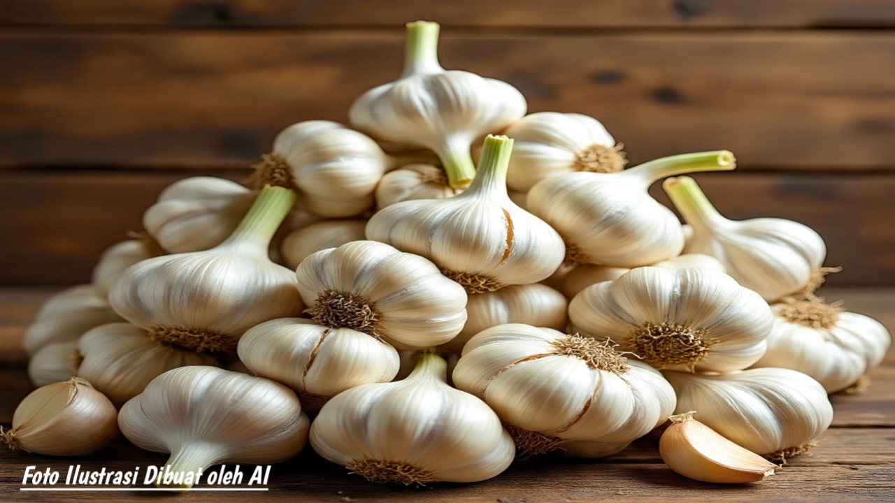 Foto bawang putih yang estetik