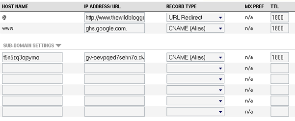 CName Setting With Name Cheap