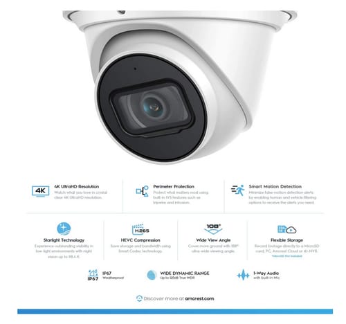 Amcrest UltraHD 4K AI Outdoor Security Camera