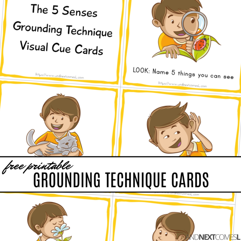 Free Printable Cards For Teaching The 5 Senses Grounding Technique And Next Comes L Hyperlexia Resources
