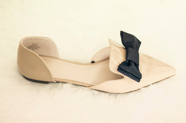 H&M nude ballerina flats with bow
