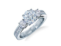 three stone engagement ring