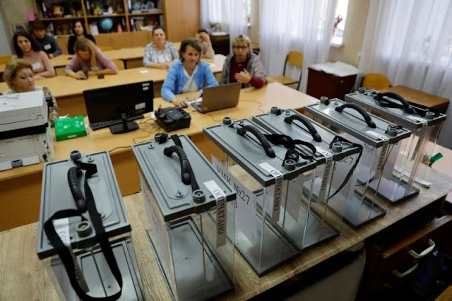 Russia proxies hold breakaway polls in Ukraine