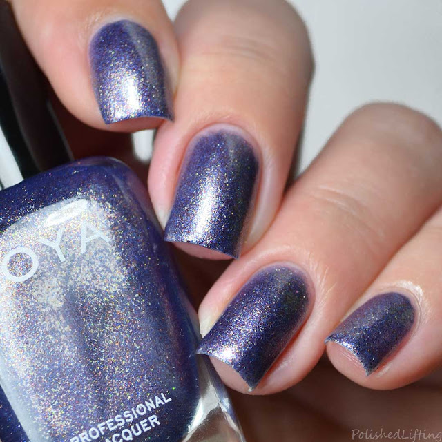 blue foil nail polish