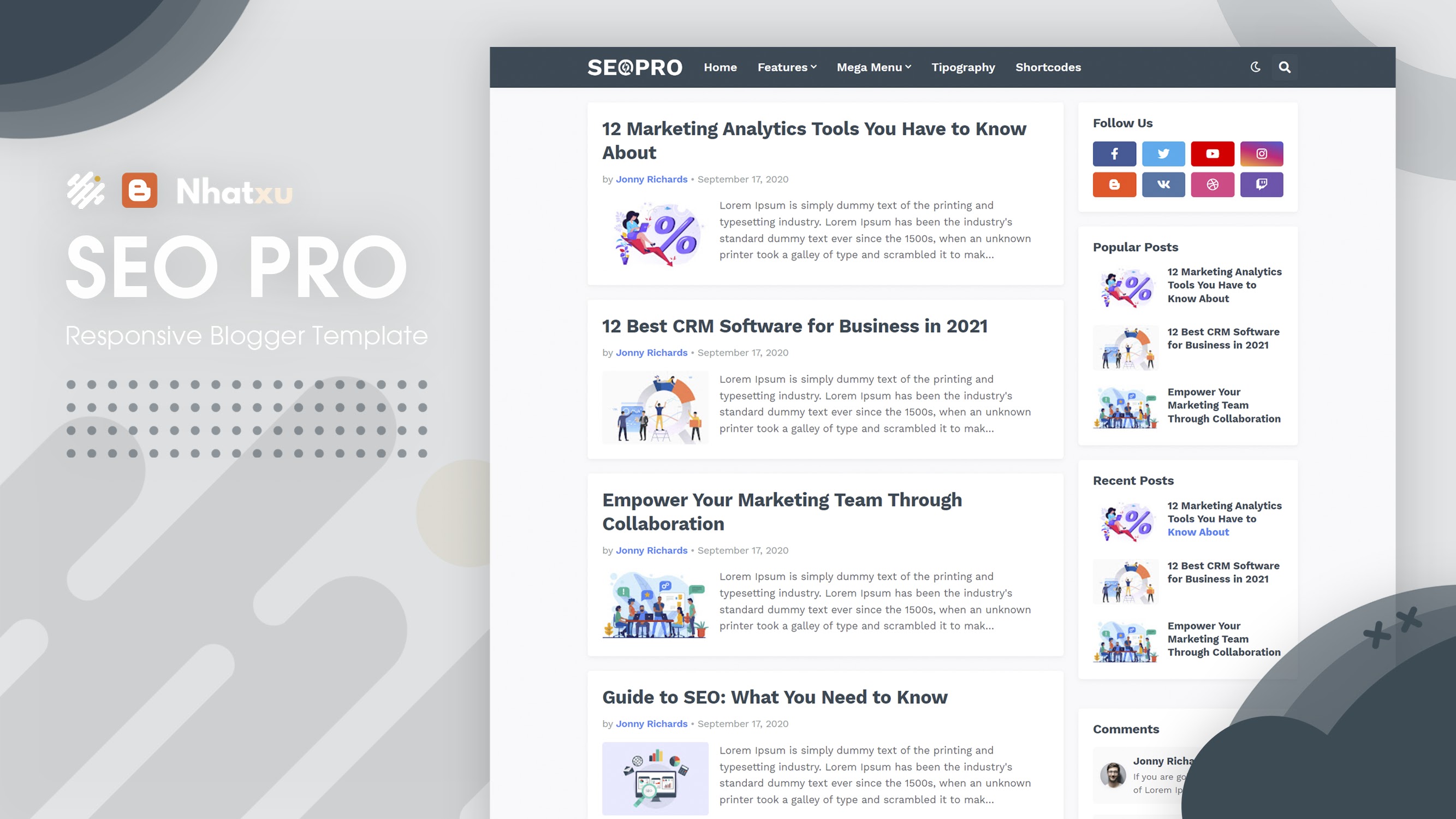 Share free Template SeoPro Premium Responsive Blogger