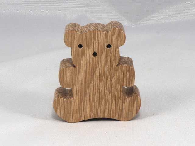 Handmade Wooden Toy Teddy Bear Cutout Unpainted and Ready to Paint from the Itty Bitty Animal Collection