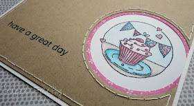 Sweet and simple card with cupcake and bunting (image from LOTV)
