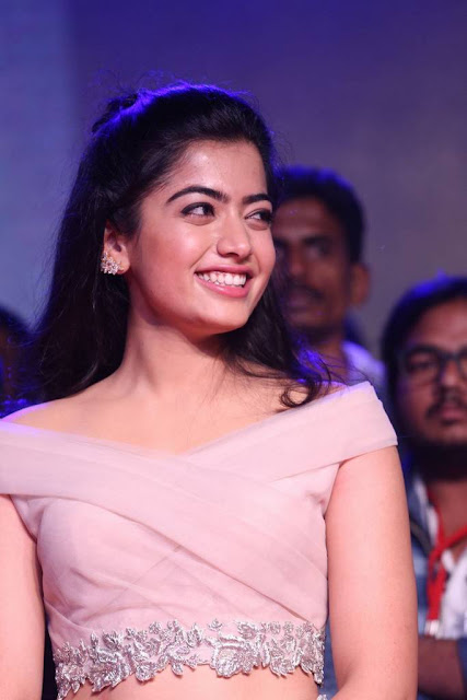 Rashmika Mandanna Stills At Chalo Movie Pre Release Event