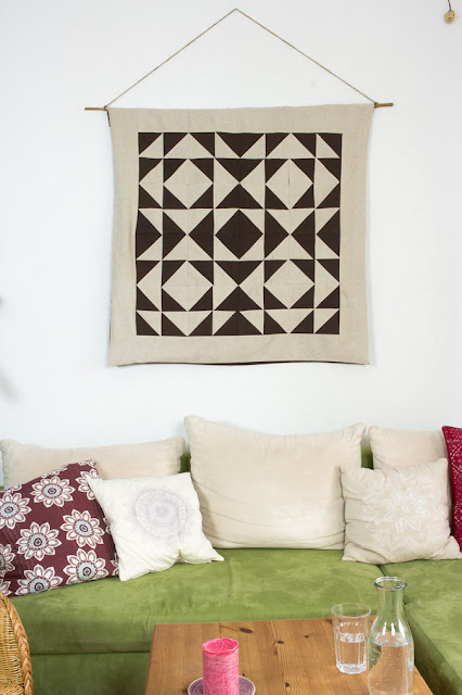 Wandteppich geometrische Muster nähen Quilt