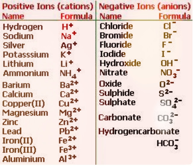 Sodium cation and chloride anion