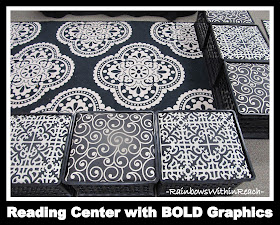 Reading Center with BOLD Graphics (Classroom Decor RoundUP at RainbowWithinReach) 