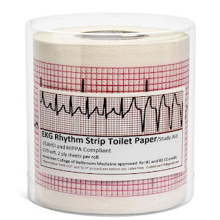 EKG Rhythm Strip BLS Cardiology ICU Nurse EMT Gift Code Brown Toilet Paper