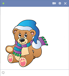 Winter icon teddy bear