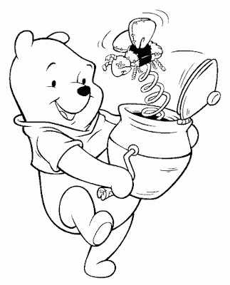 Gambar Mewarnai Winnie The Pooh