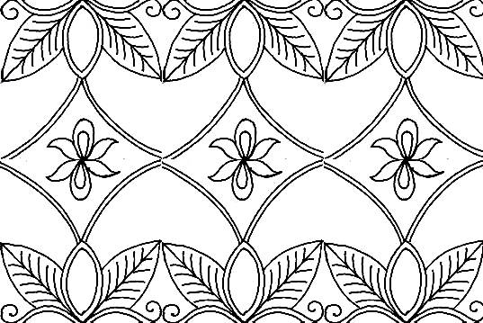 Gambar Motif Batik Cap Bunga Sketsa di Rebanas - Rebanas