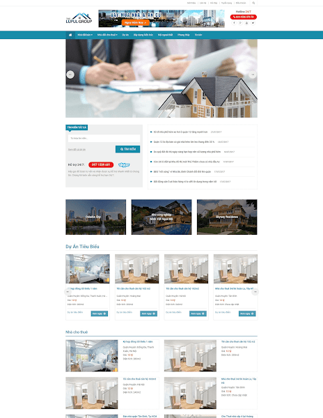 Theme blogger bất động sản dự án bán và cho thuê căn hộ