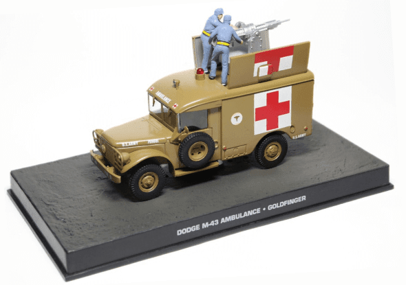 bond in motion 1:43 eaglemoss, dodge m43 ambulance 1:43 goldfinger