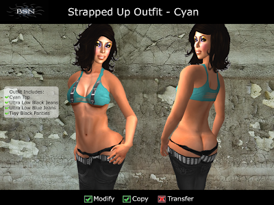 BSN Strapped Up Outfit - Cyan