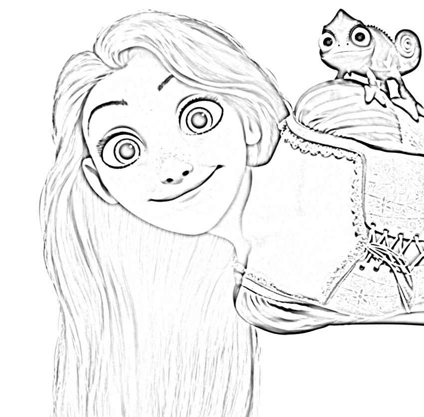 Download Disney Tangled Rapunzel Coloring Pages | Kids Online World ...