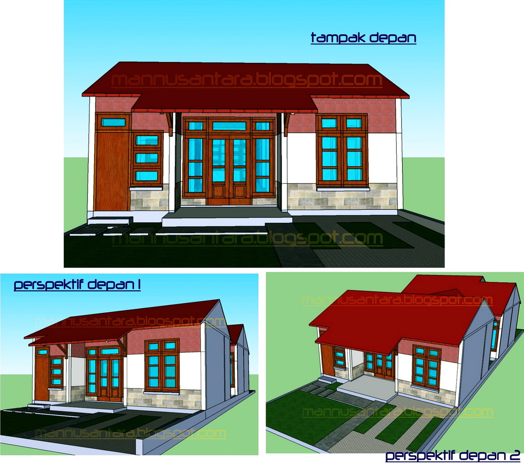 Desain Rumah Tampak Depan Samping Top Rumah