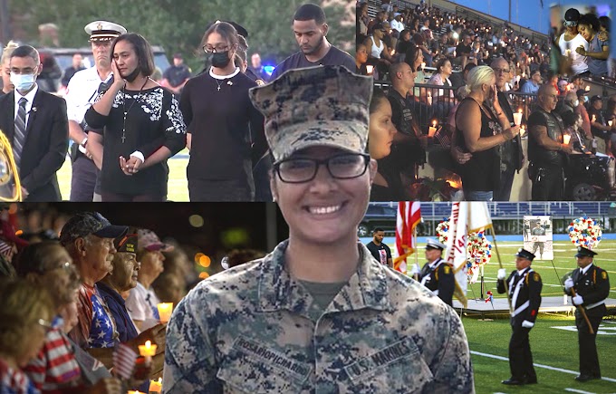 Cientos honran memoria de la sargento Johanny Rosario en masiva vigilia en estadio de veteranos en Lawrence 