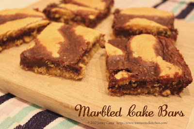 Image of cut cake bars on cutting board