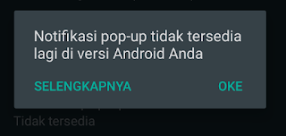 Pop-up pada notifikasi Whatsapp tidak muncul