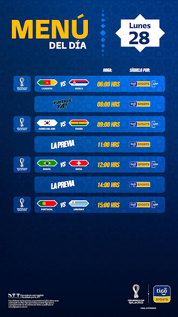 Programación Tigo Sports Bolivia, Brasil vs Suiza