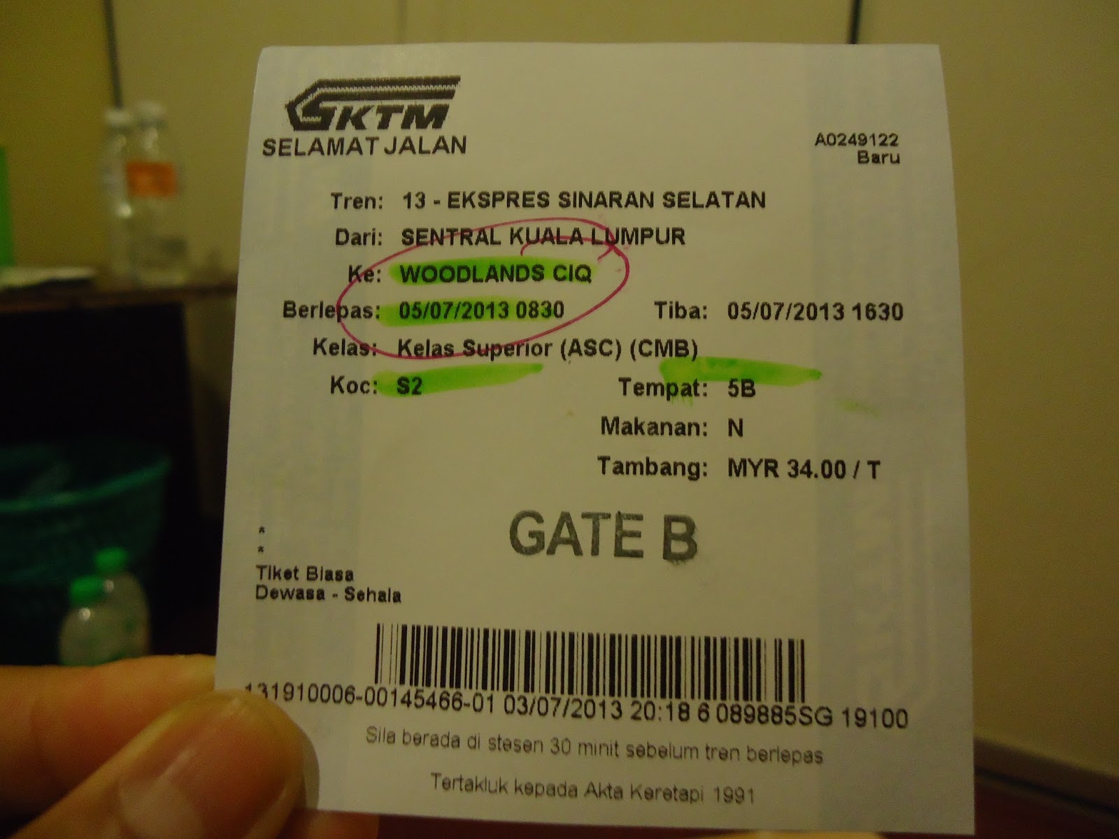 tiket KTM