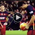 Messi se mofa del jugador del Gijon quien lo marco para que no volvieran hacer un penal épico con Suárez 
