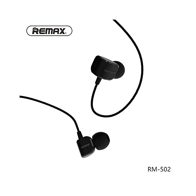 Remax RM-502 Wired Stereo Earphone - In-Ear Headset with Mic for Crystal Clear Calls