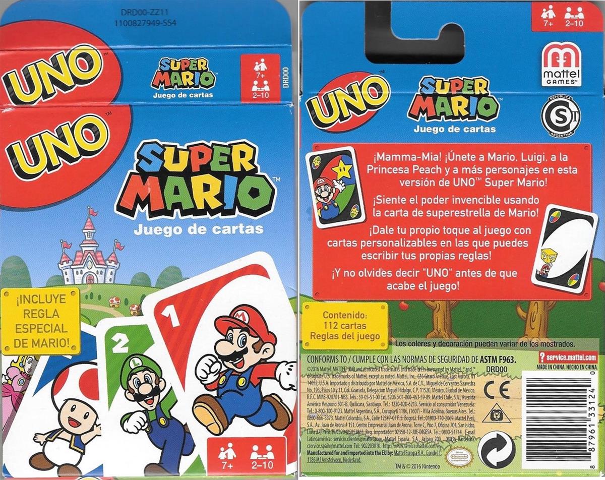 Barajas y Naipes: UNO Super Mario