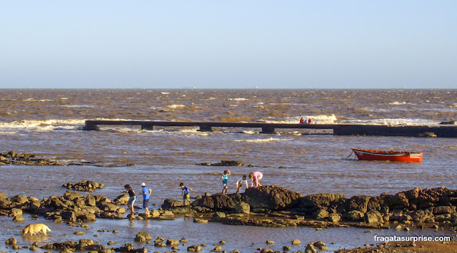 Orla do Rio da Prata em Montevidéu, Uruguai