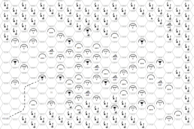 Barrowmaze Barrow Mounds Player Hex Map Printable