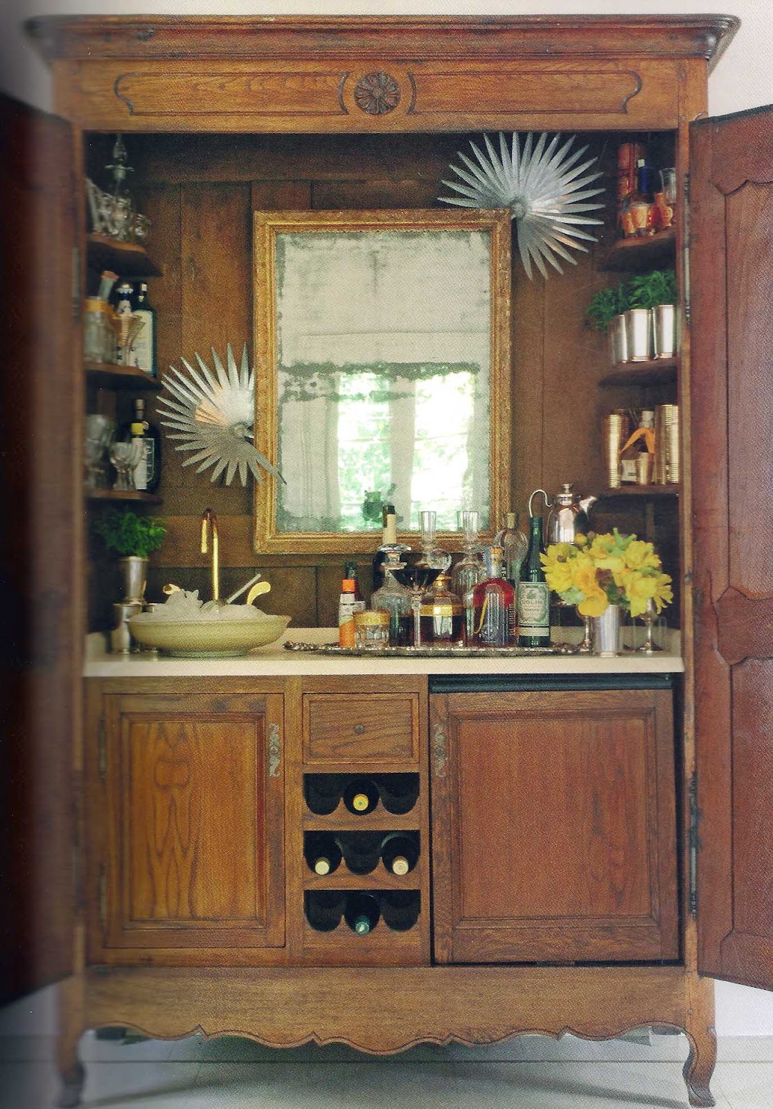 Very Merry Vintage Syle: The Ultimate Bar in an Armoire