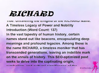 meaning of the name "RICHARD"