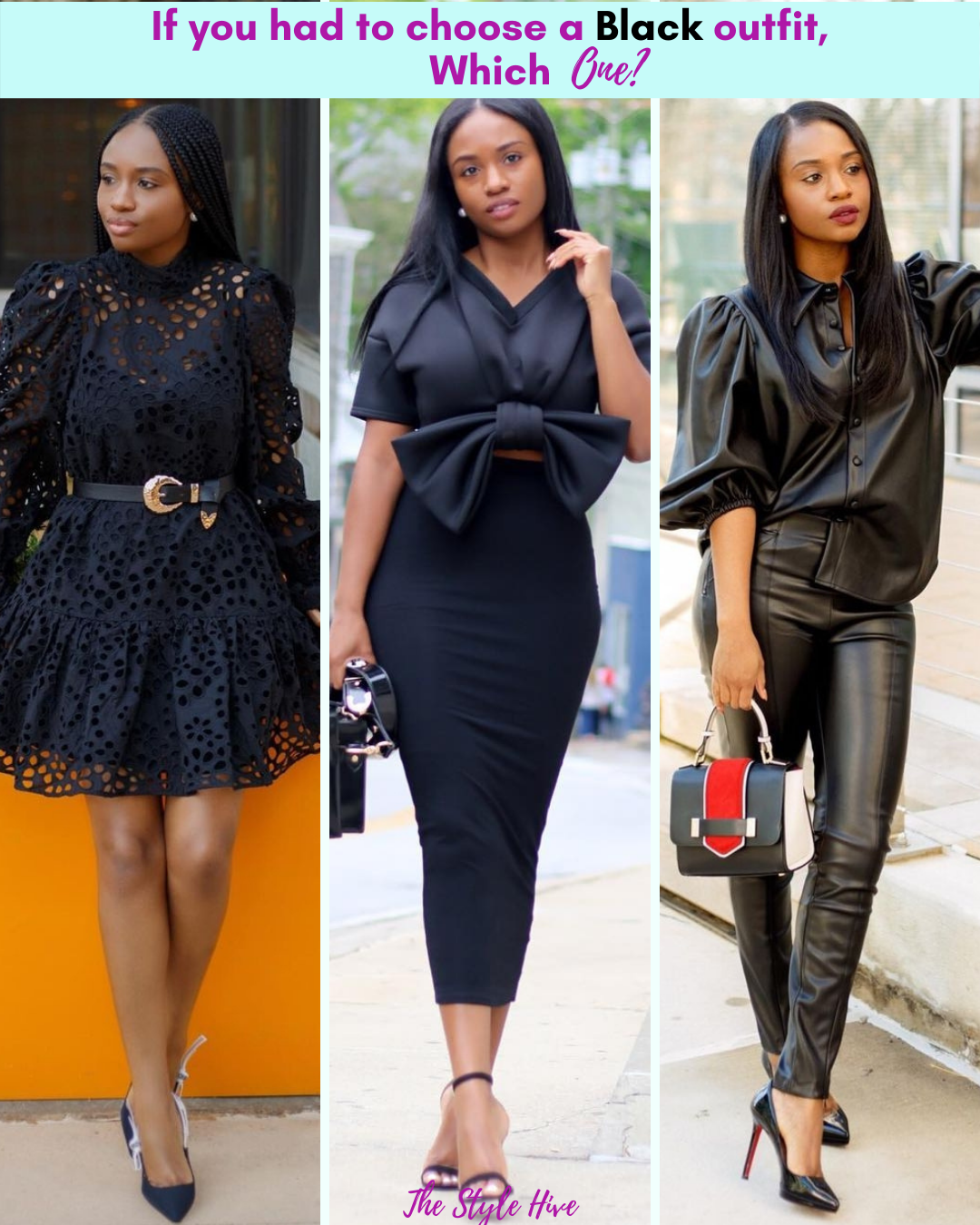 3 All Black Outfit Ideas, Featuring @prissysavvy