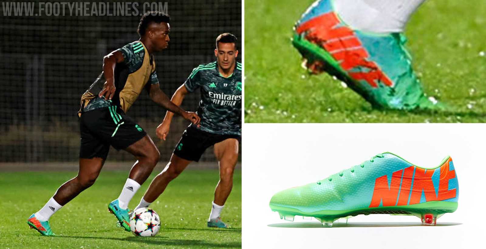 Vinicius Trains in Classic Nike Boots Footy Headlines