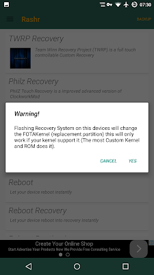Rashr (Cara memasang custom recovery TWRP/CWM dengan mudah tanpa PC)