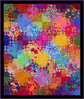 Robin Atkins, Shimmer quilt, before quilting