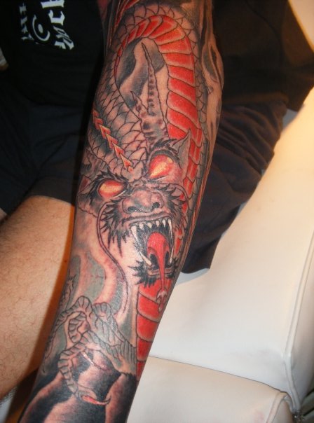 red fire dragon tattoo red fire dragon tattoo