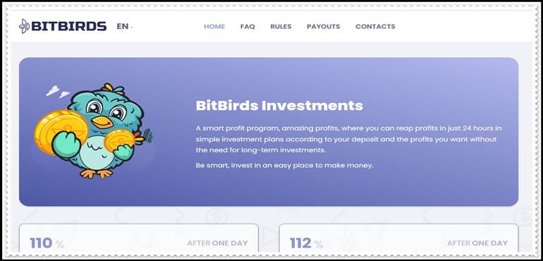 Мошеннический сайт bitbirds.cc – Отзывы, развод, лохотрон? Мошенники