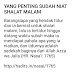 YANG PENTING SUDAH NIAT SHALAT MALAM